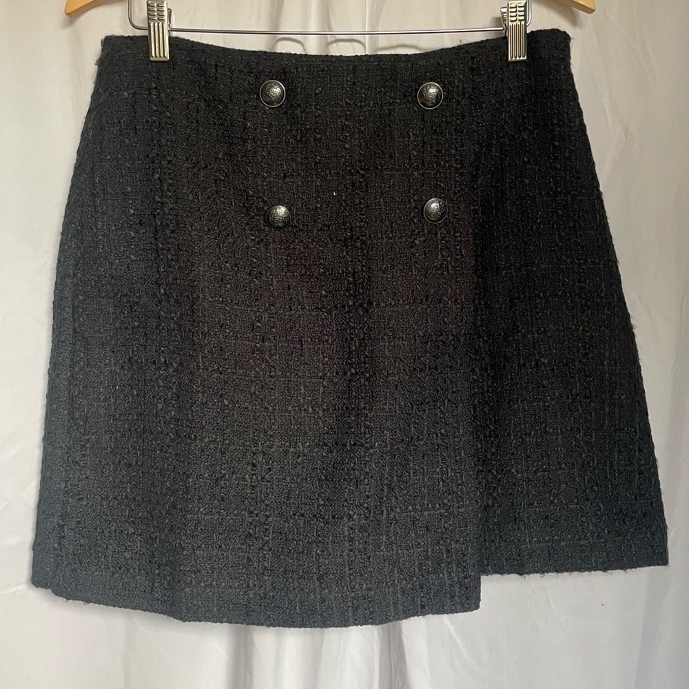 Loft Black Tweed Skirt